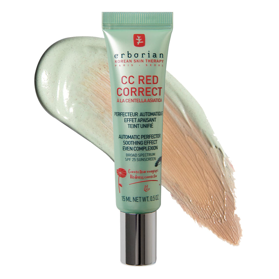 Erborian CC Red Correct front packaging showing product and branding benefits