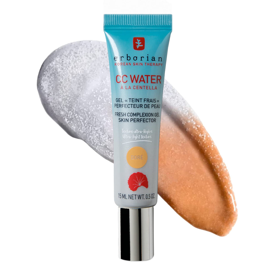 Erborian CC Water Doré front bottle showing sleek packaging and lightweight benefit