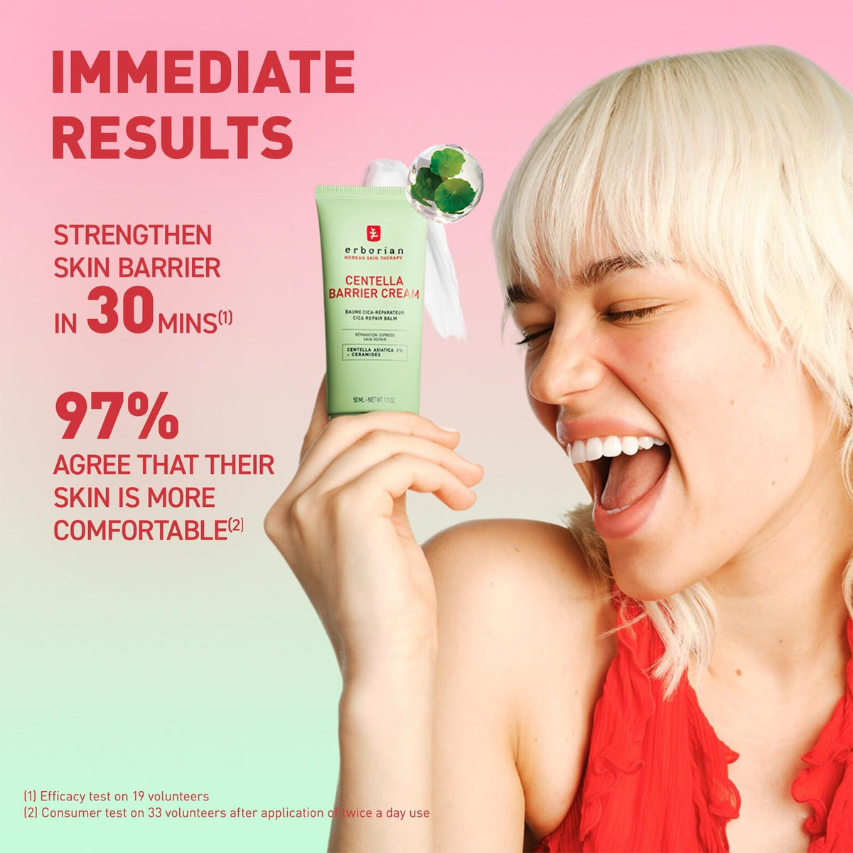 Erborian Centella label detail with ingredient highlights for informed skincare choices