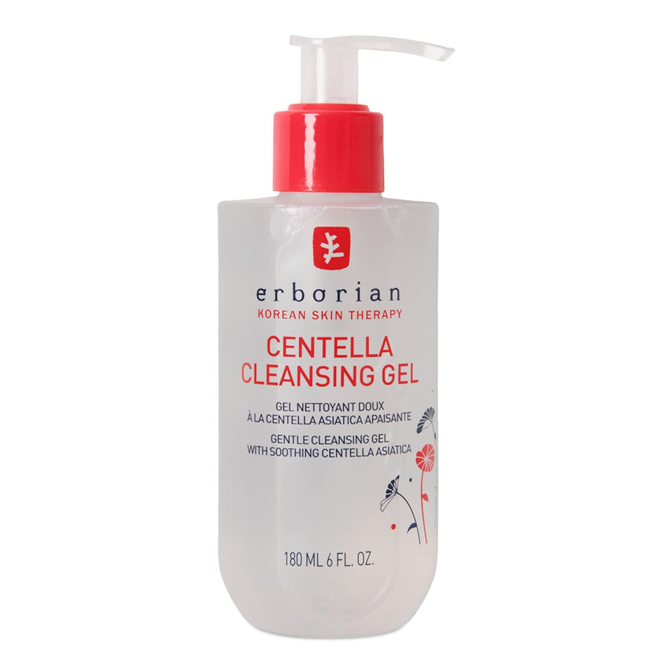 Erborian Centella front packaging showing bottle, clear calming formula benefit