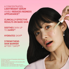 Erborian Centella Red Serum texture close-up highlighting lightweight absorption