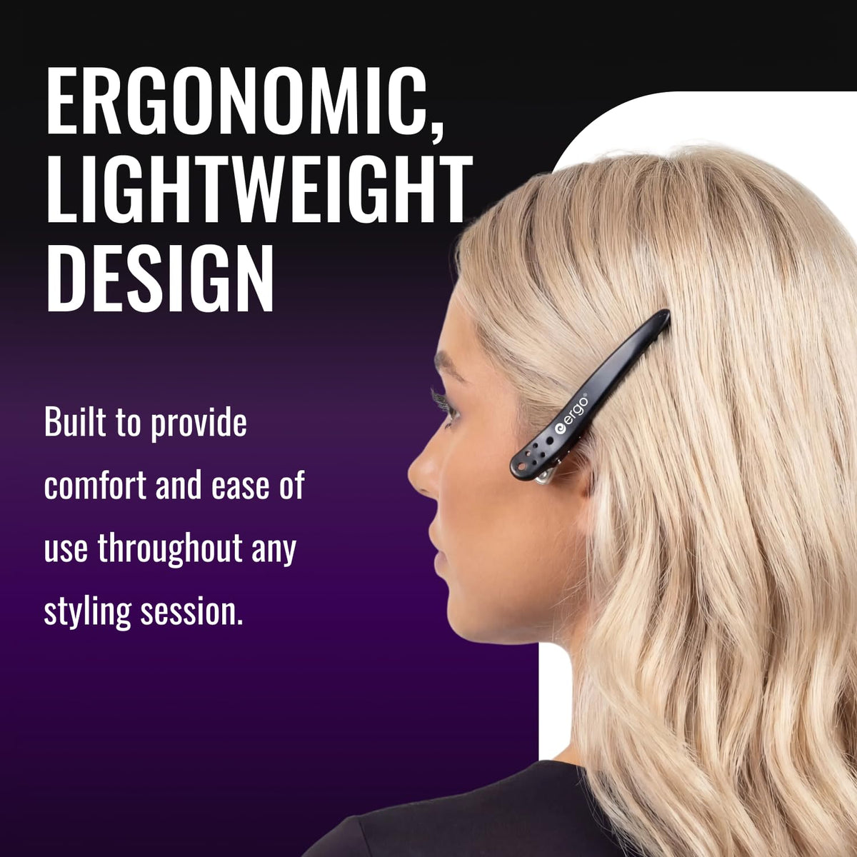 ergo clip held in hand showing scale and ergonomic comfort