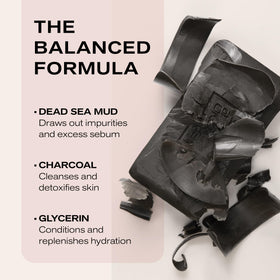Erno Laszlo bar beside Dead Sea mud jar showcasing mineral source benefit