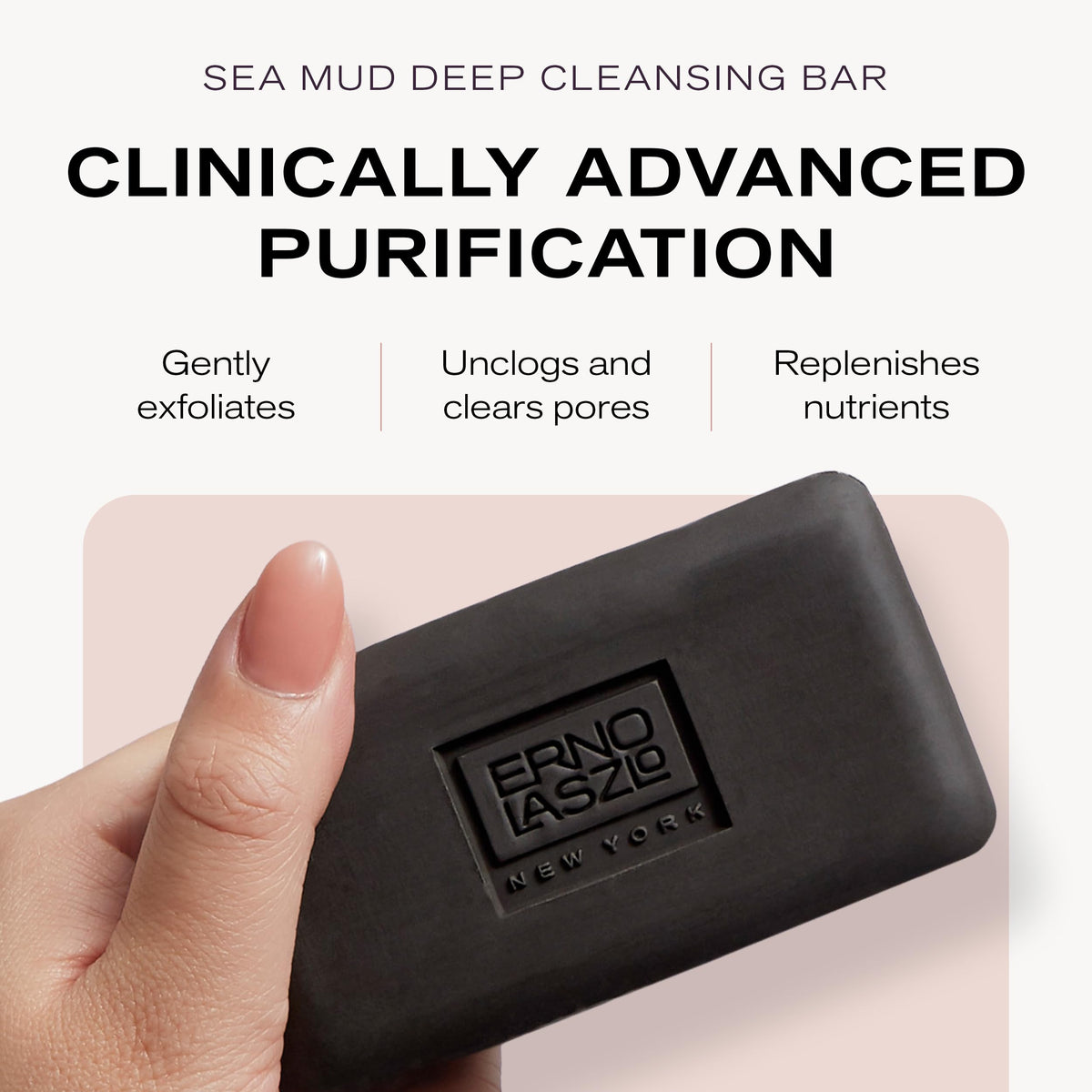 Erno Laszlo close-up of soap texture highlighting mineral-rich surface