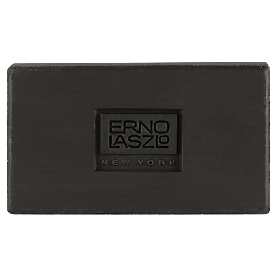 Erno Laszlo front packaging showing travel-friendly cleansing bar and branding benefits