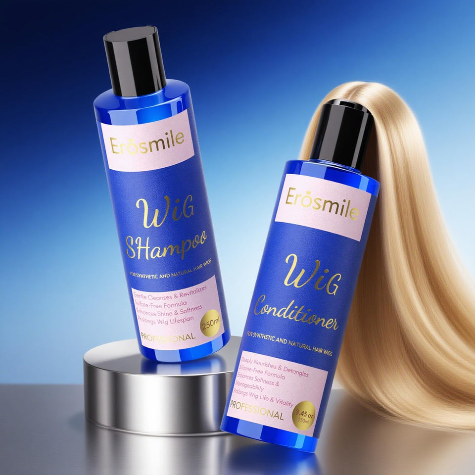 EROSMILE front bottles showing sleek packaging and easy-pour design benefits