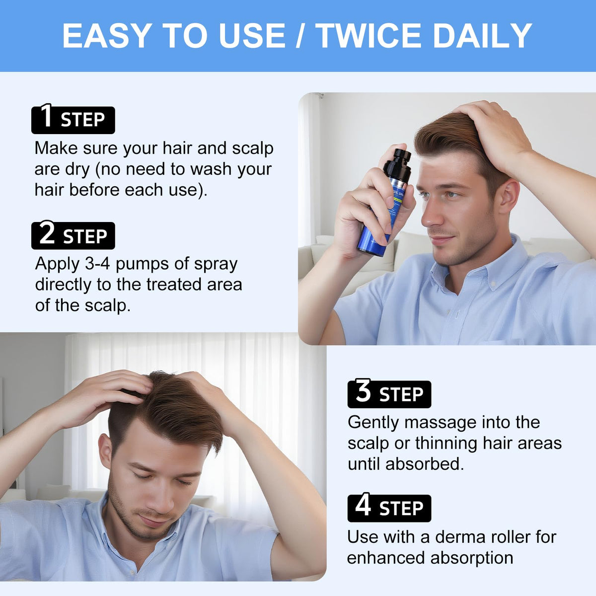 ERWCNMIE bottle next to derma roller to show routine support and tools
