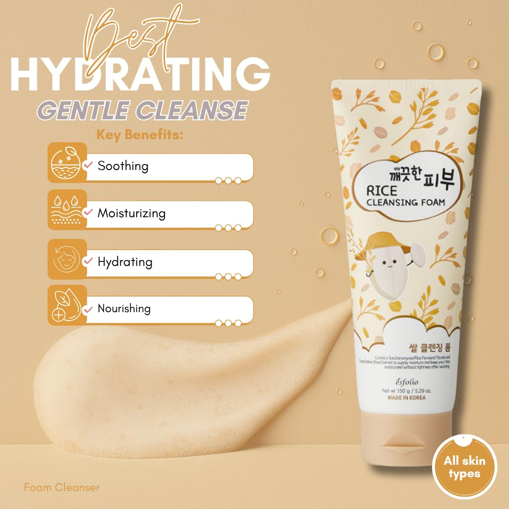esfolio close-up of creamy foam texture providing soft cushioning during wash