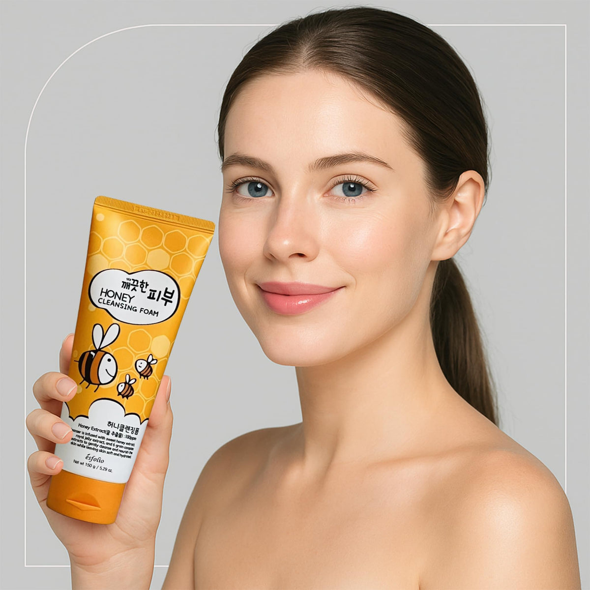 esfolio in bathroom routine setting showing calming, hydrating daily use