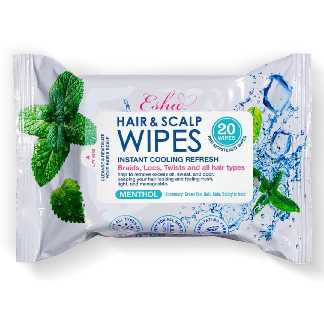 Esha front packaging showing cooling wipes and convenience