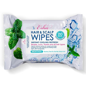 Esha front packaging showing cooling wipes and convenience