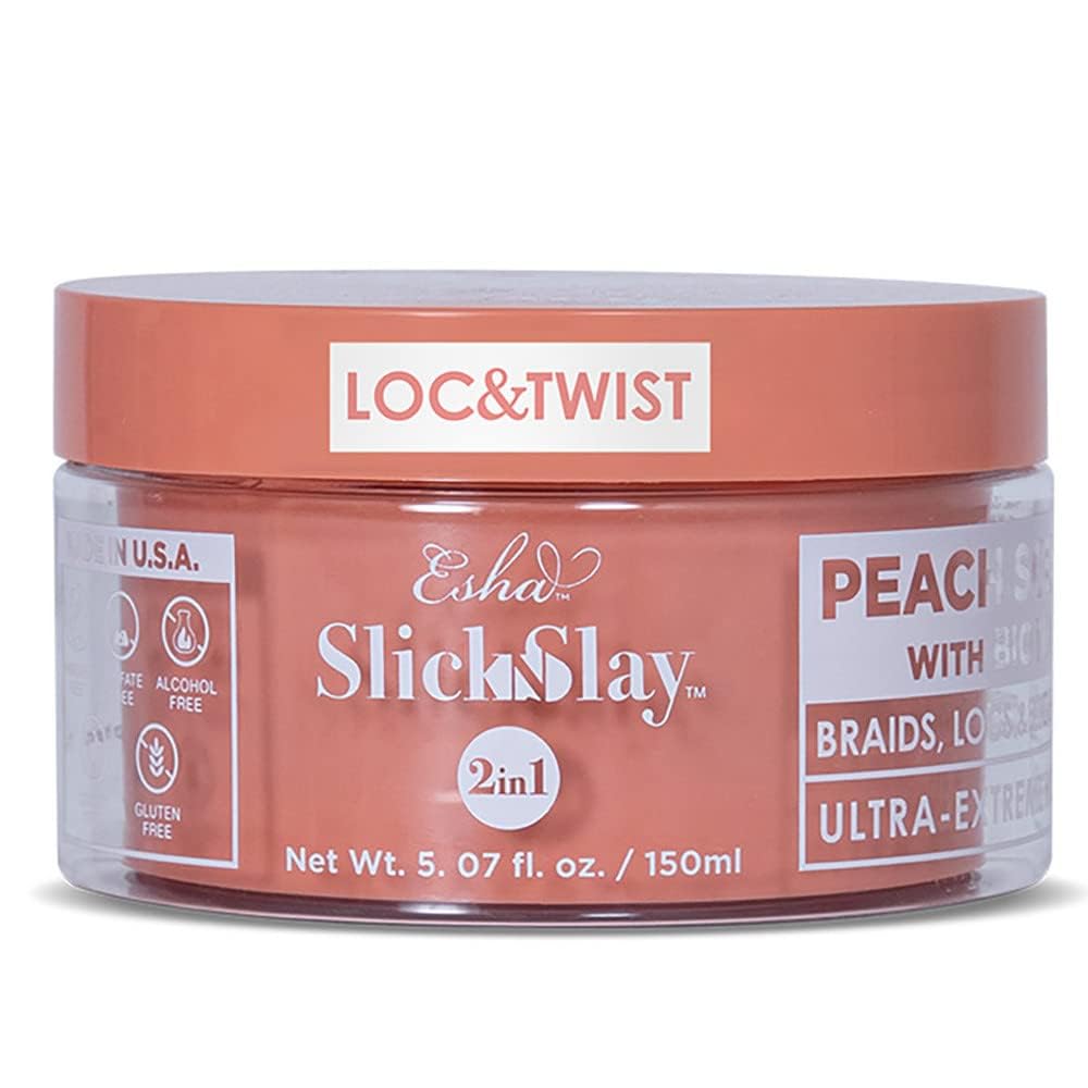 Esha Slick N Slay front jar showing brand and neat packaging benefit