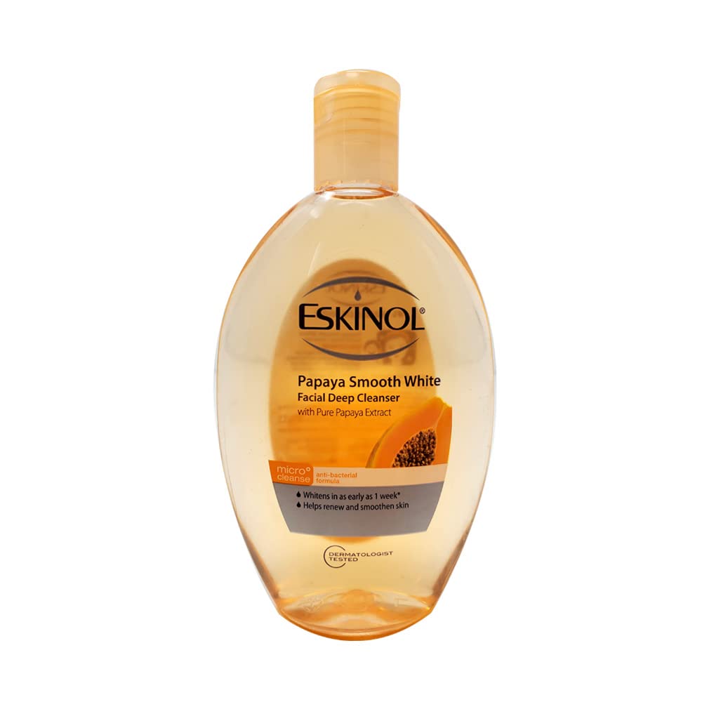 Eskinol papaya two-bottle scale comparison illustrating pack size convenience and value