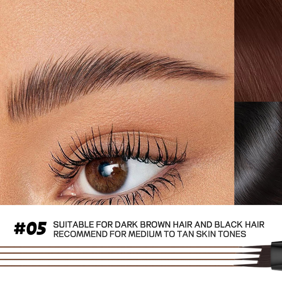 Espoce before and after brows showing fuller natural-looking results benefit