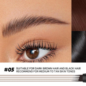 Espoce before and after brows showing fuller natural-looking results benefit