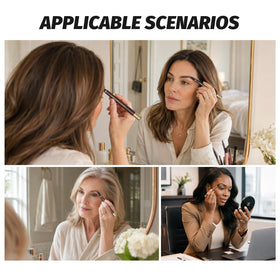 Espoce two pens with two brow brushes displayed, versatile styling and backup ready