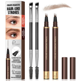 Espoce front packaging showing two light brown microblading pens and brushes, clear product view