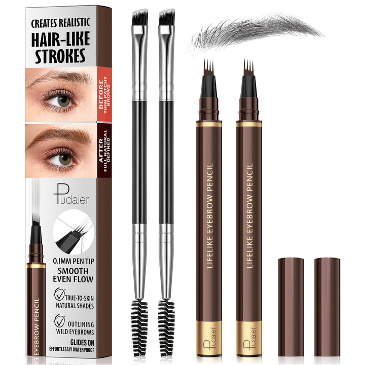 Espoce front packaging showing two pens and two brushes, clear benefit convenience