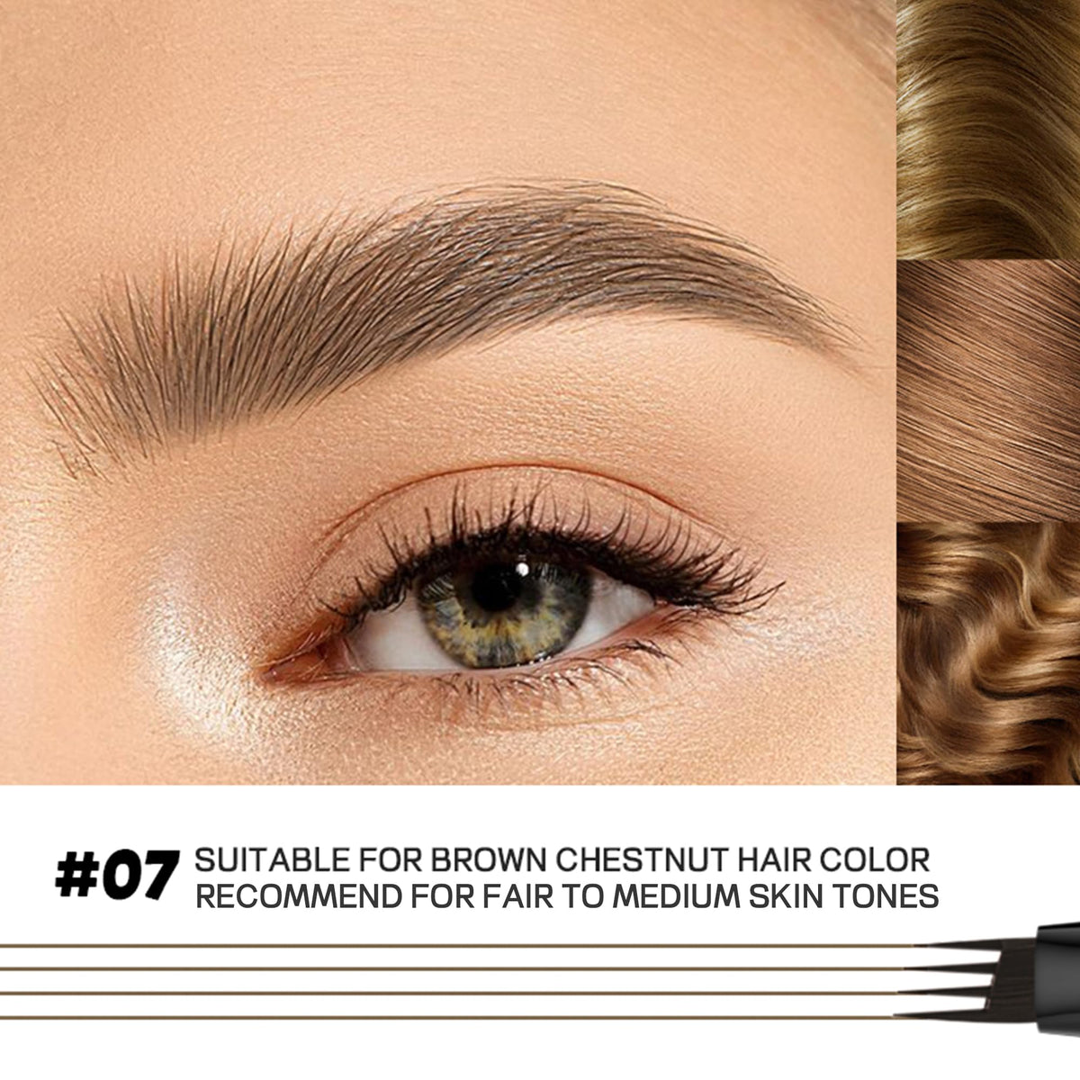 Espoce ink swatch texture medium brown showing true-to-shade payoff