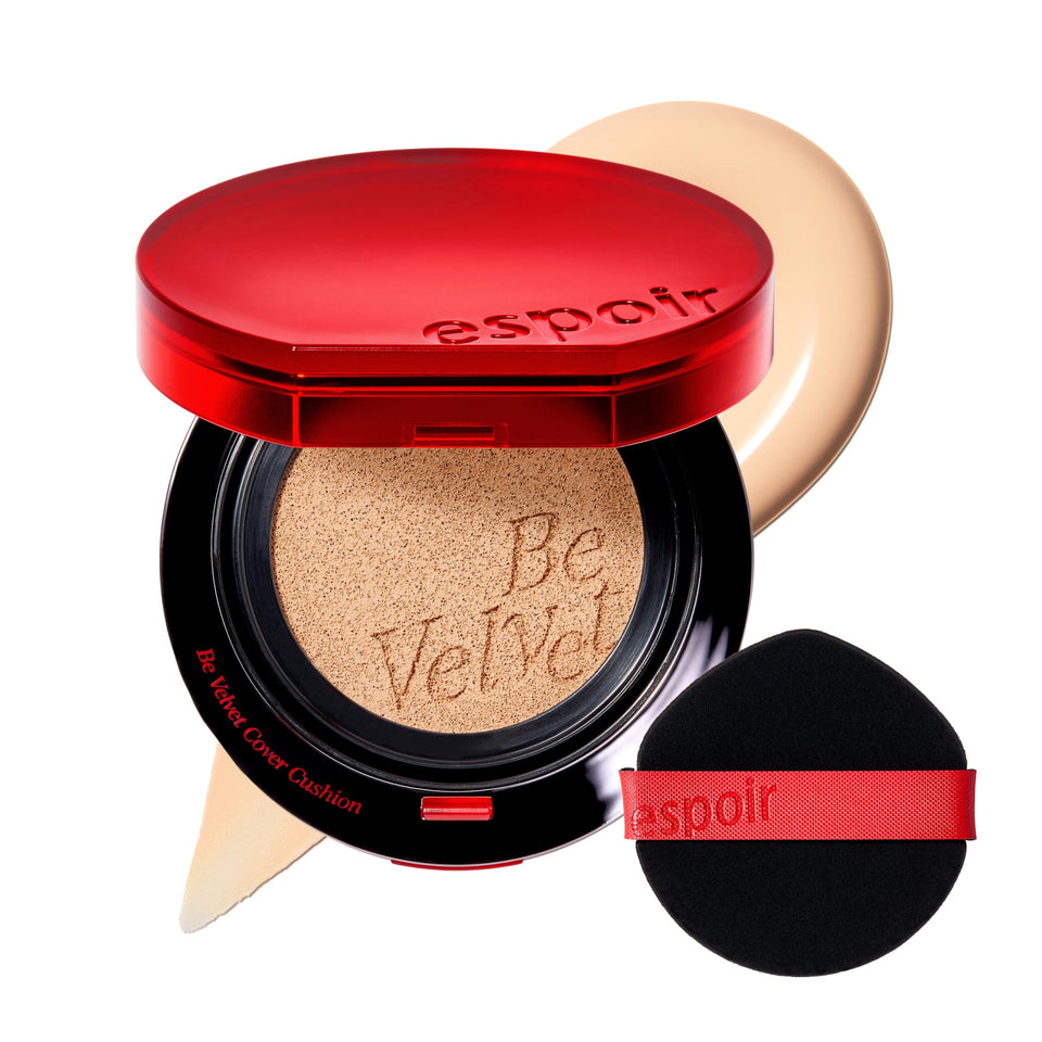 espoir cushion compact front view showing sleek packaging and travel-friendly design