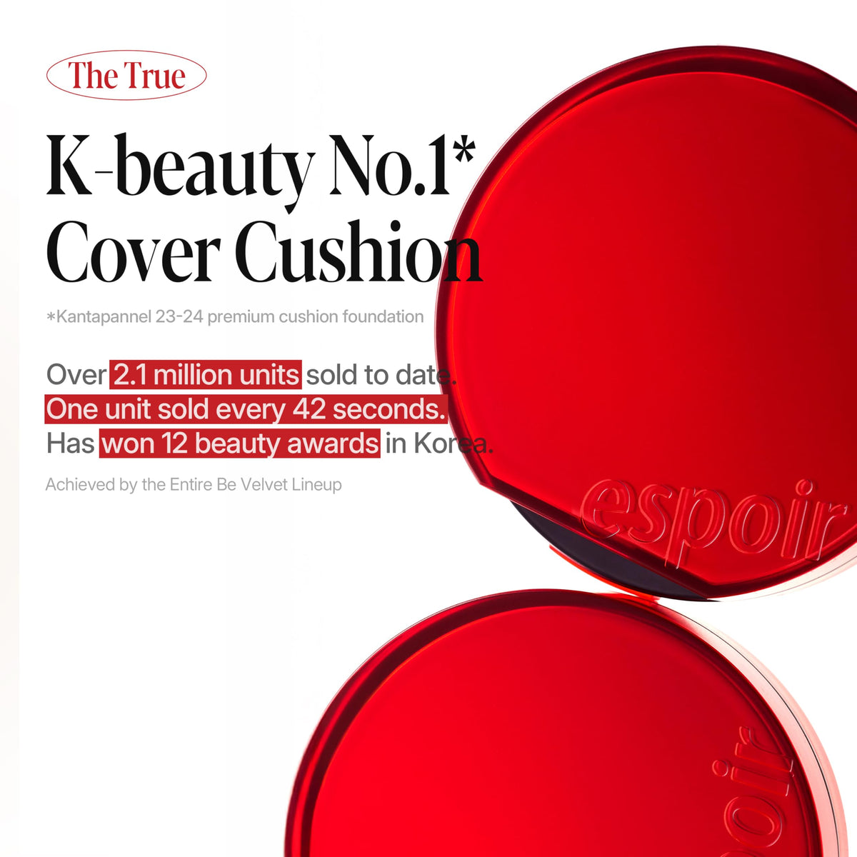Espoir open cushion with puff demonstrating easy, mess-free application