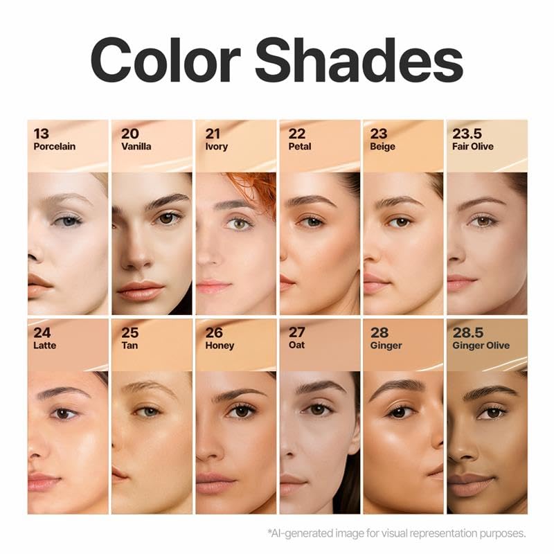 espoir shade 21 ivory swatches on wrist showing color-match and non-oxidizing tone