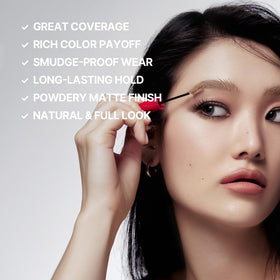 Espoir before and after brows showing defined yet soft finished shape