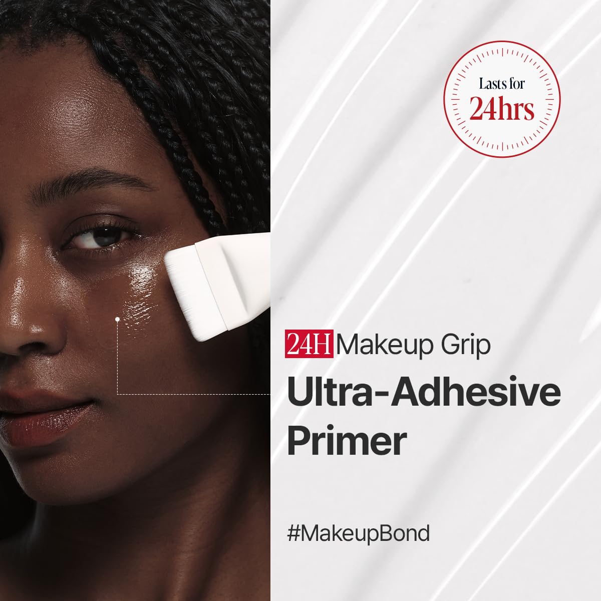 Espoir bonding primer applied on hand demonstrating quick absorption and smoother skin appearance