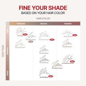 espoir swatches on skin showing Light Taupe shade with cool grayish balance
