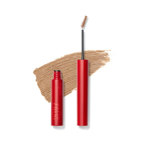 Espoir front packaging showing compact beige brow mascara, easy storage benefit
