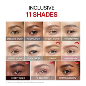 Espoir swatch showing ash brown texture and buildable coverage