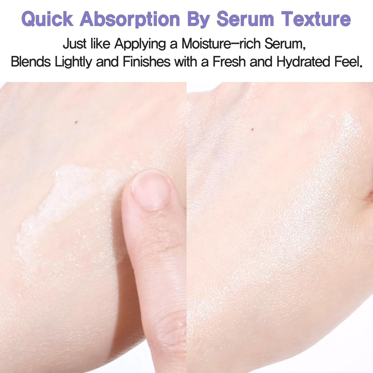 espoir close label ingredients view showing caffeine and hyaluronic acid benefits for skin