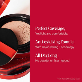 Espoir close-up of cushion texture revealing smooth, blendable formula benefit