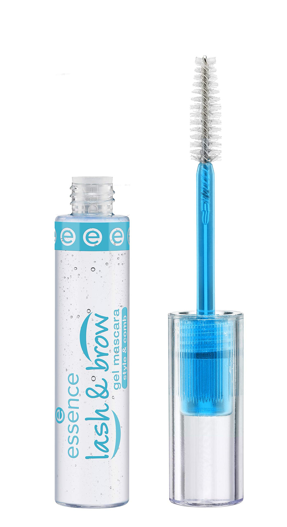 Essence clear lash brow front packaging showing compact three-pack convenience