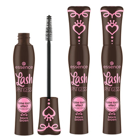 essence mascara front packaging showing brown shade and 3-pack benefit