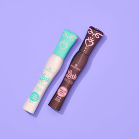 essence mascara on vanity with brushes showing everyday lifestyle use