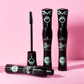 essence Lash Princess on vanity with mirror showing everyday glam setup