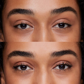 essence Cosmetics wand with mascara texture illustrating smooth, clump-free application