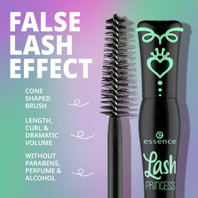 Essence Cosmetics waterproof mascara tube detail emphasizing long-lasting moisture resistance