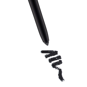 Essence Cosmetics black eyeliner texture swatch on skin showing smooth glide