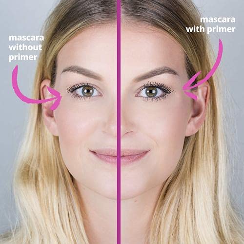 Essence Cosmetics primer texture swatch showing creamy white buildable formula