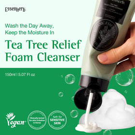ESSENHERB pump dispensing creamy foam for easier application