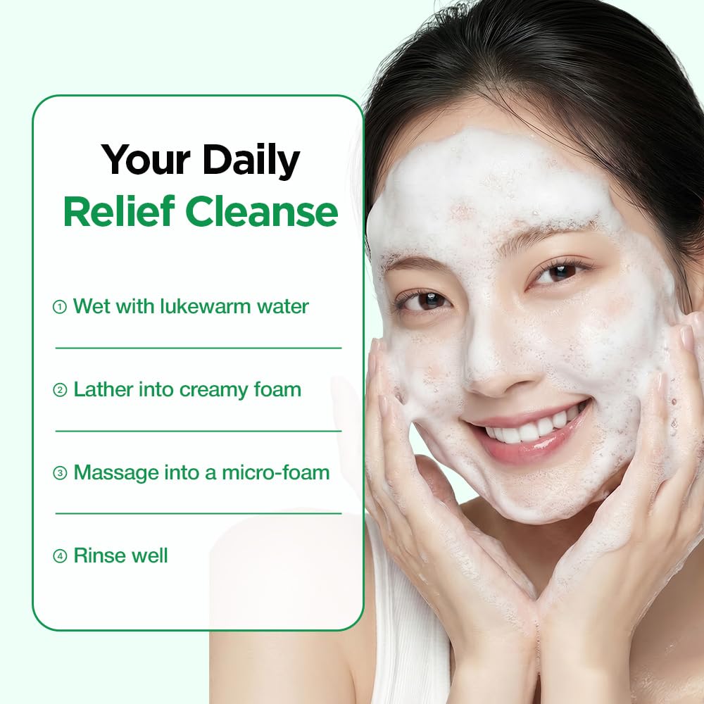 ESSENHERB in bathroom routine scene showing calm post-cleanse skin