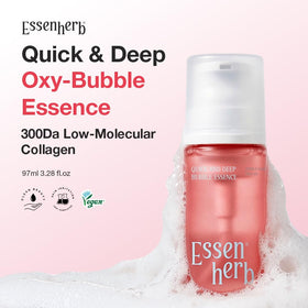 ESSENHERB close-up of oxygen bubble texture for fast absorption