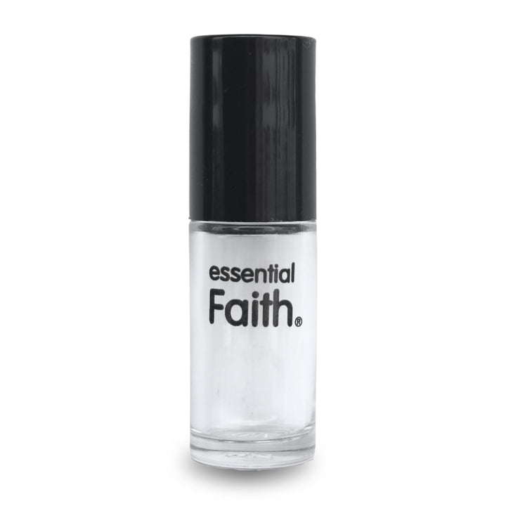 Essential Faith front packaging showing roll-on bottle and label, highlighting portability