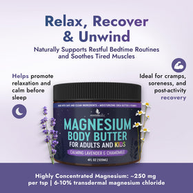 Essentially Based open jar texture view showing creamy magnesium butter for smooth absorption