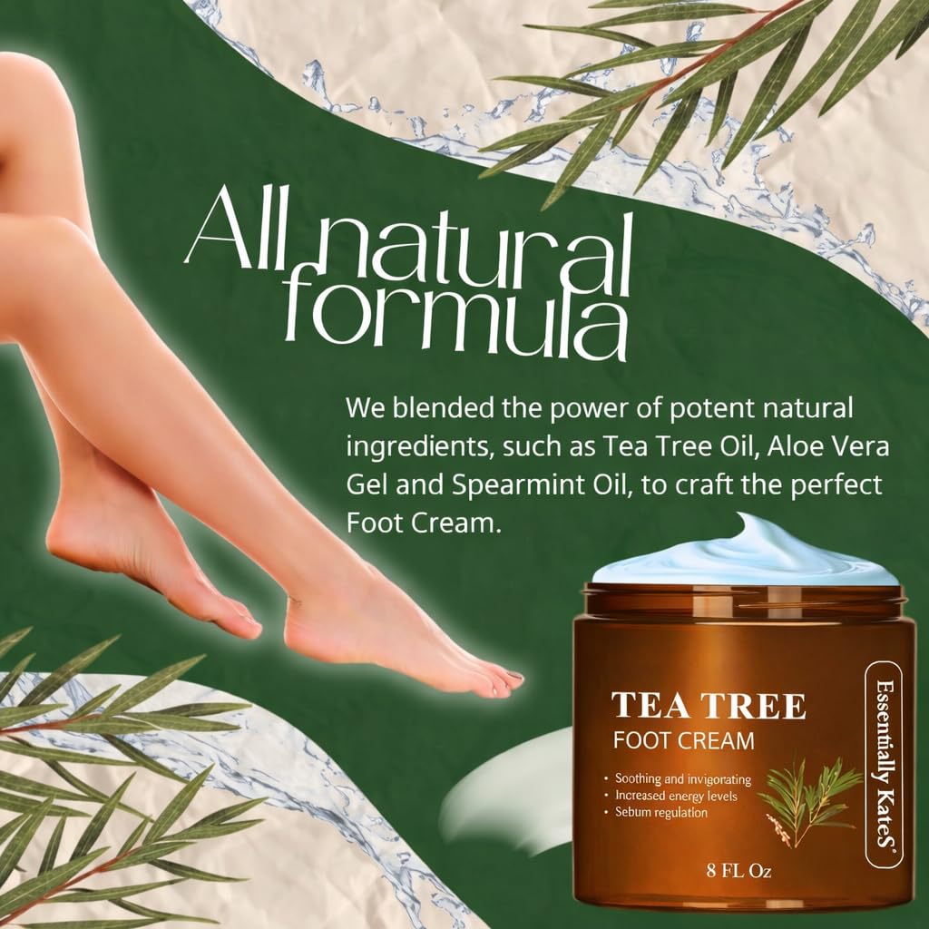 Essentially KateS cream being massaged into foot to soothe and moisturize skin