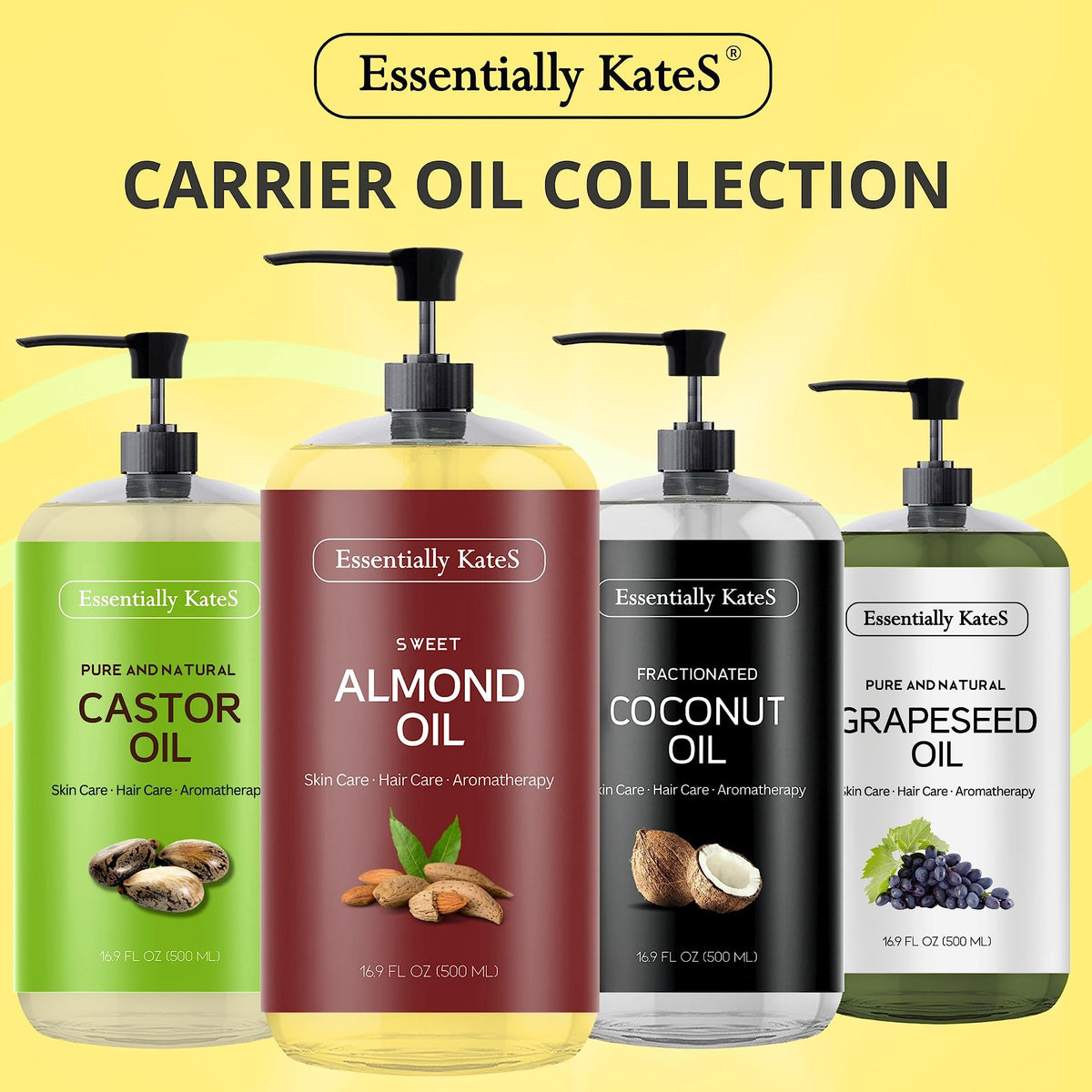 Essentially KateS bottle staged in bathroom suggesting daily body-and-skin use