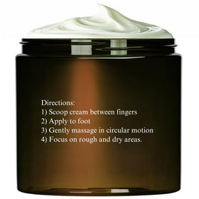 Essentially KateS foot cream in use on feet showing soothing application and comforting relief