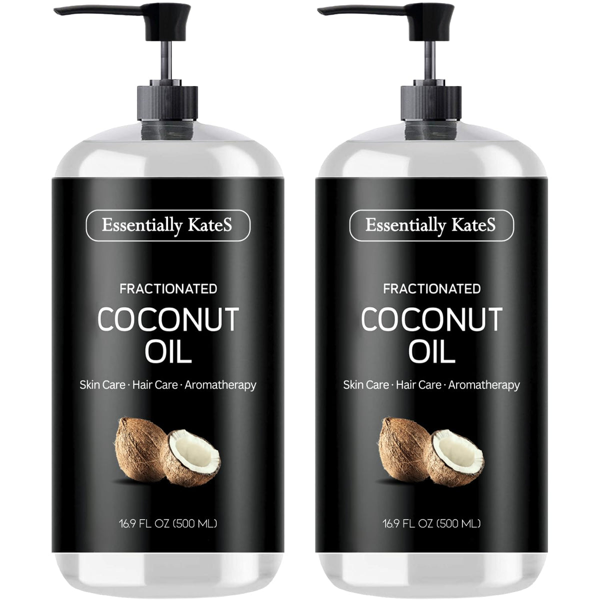 Essentially KateS front packaging showing two 16 fl oz bottles, clear and unscented